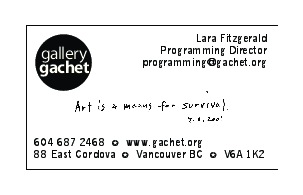 Business Cards for Gallery Gachet